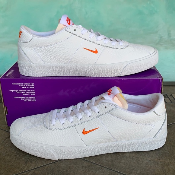 NIKE SB ZOOM BRUIN WHITE/TEAM ORANGE-WHITE MENS - Picture 2 of 16